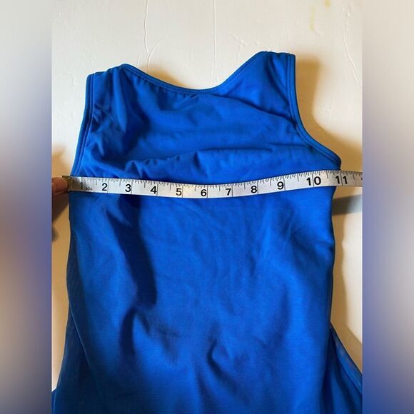 The Lineup Dance Solo custom lyrical blue Costume rhinestone SELAH MESH DRESS 10 - Picture 10 of 15